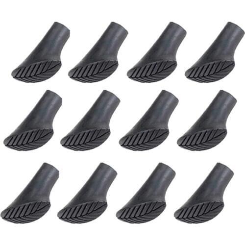 12Pcs Trekking outdoor pole nordic camp hike walk stick cane climb replacement alpenstock protector cap tip rubber