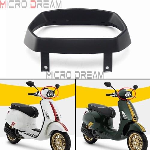 Motorcycle ABS Front Headlight Bezel Trim Guard Decorate Cover for Piaggio Vespa Sprint 150 2017 2018 2019 2020 Scooter Moto