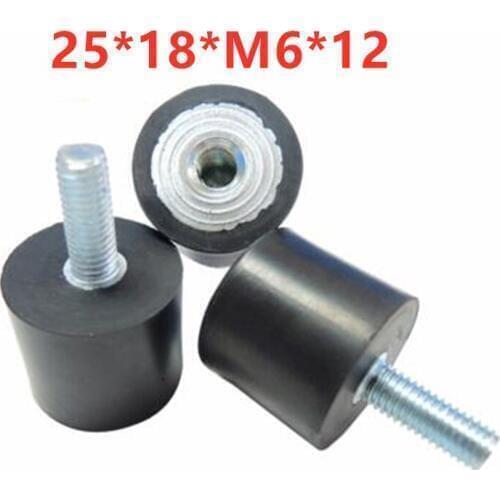 10PCS 25 * 18 * M6 * 12 male and female sleeve cushion cushion shock absorber screw rubber pad treadmill dedicated