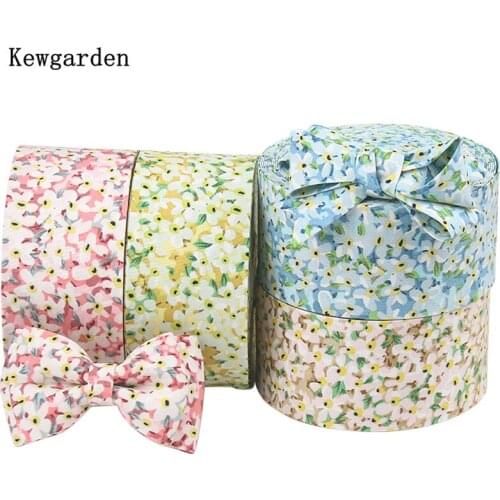 Kewgarden Flower Fabric Layering Cloth Ribbons 1" 2" 10 25mm 50mm DIY Make Bows Hair Accessories Handmade Crafts Sewing 11 Yards