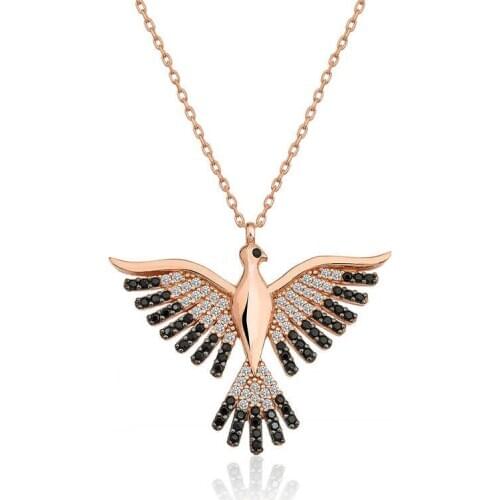 Silverlina Silver Zümrüd-ü Phoenix Lady Necklace