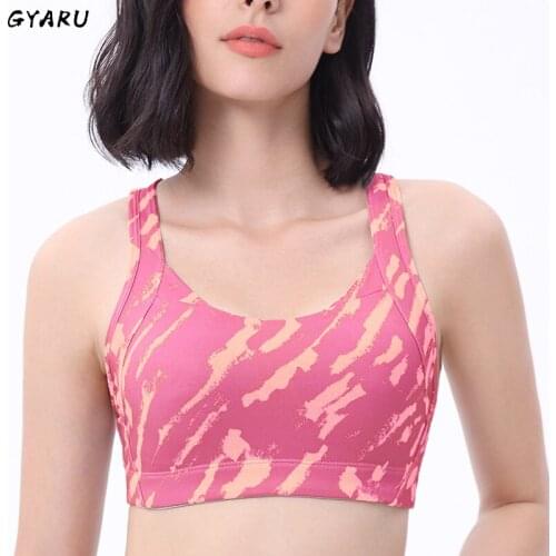 GYARU Sports Bra Women Fitness Top Seamless Yoga Bra Black White Running Yoga Gym Crop Top Women Push Up Sport Bra Top