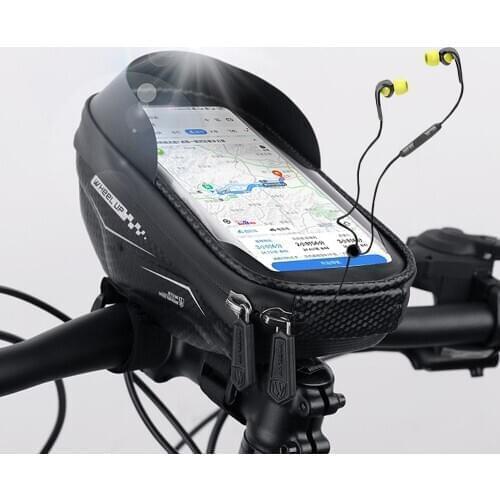 YeSKOO 6.5 inch Bicycle Head Tube Bag Touchscreen Bike Handlebar Frame Bag Rainproof Cycling Pannier Phone Case MTB Accessories