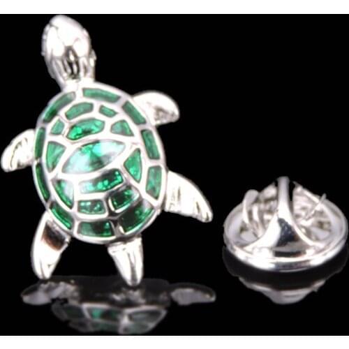 High quality blue turtle Brooch new fashion jewelry mens and womens wedding shirt clothing suit LAPEL BADGE PIN gift
