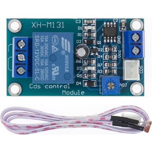 XH-M131 DC 12V 10A Light Control Switch Photoresistor Relay Module Detection Sensor brightness Automatic Control Module