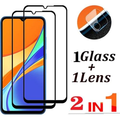 Full Cover Tempered Glass For Xiaomi Redmi 9C Screen Protector For Redmi 9C 9A 9 8A 7A Camera Glass For Redmi 9C Glass 6.53 inch