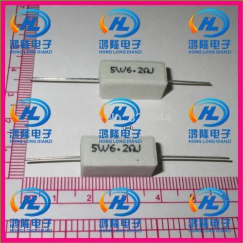10pcs/lot) 5W 6.2 ohm +/-5% / 5W 6.2 ohm 5% / 5W 6.2RJ
