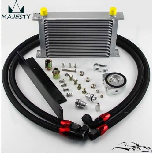 25 Row AN10 Bolt on Aluminum 10-AN Oil Cooler kit fit for 2003-2008 350z Fairlady 2009-2014 370z