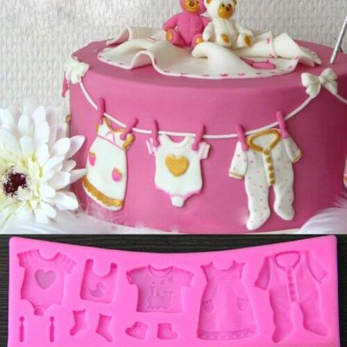 3D Soap Baby Clothes Baking Sugar Paste Fondant Mould Cake Cupcakes Molds DIY