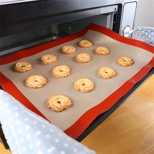 Non-Stick Rolling Large Fiber Baking Cake Sheet Size Cookie Dough Macaron Silicone Mat Pad Kitchen Baking Tool