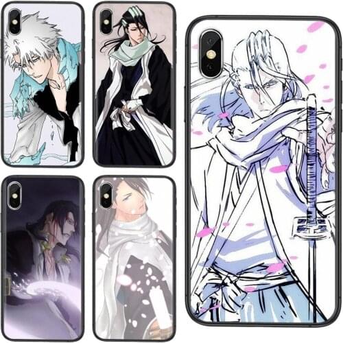 Enjoy Black Back Pretty Bumper Soft Cover Bleach Byakuya Kuchiki Anime Art For Galaxy A02 A22 A71 A51 A50 A42 A40 A32 A31 A30S