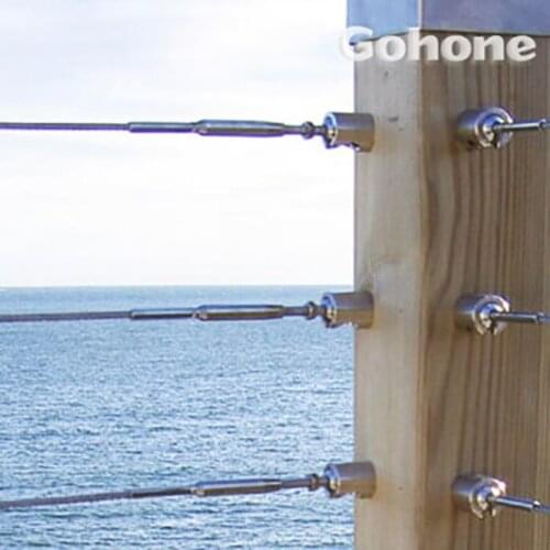 Freeshipping, Lulultn 20 Pcs 1/8" Invisible Turnbuckle Kit, T316 Stainless Steel Cable Railing Hardware Kit, for Deck Stair Wood