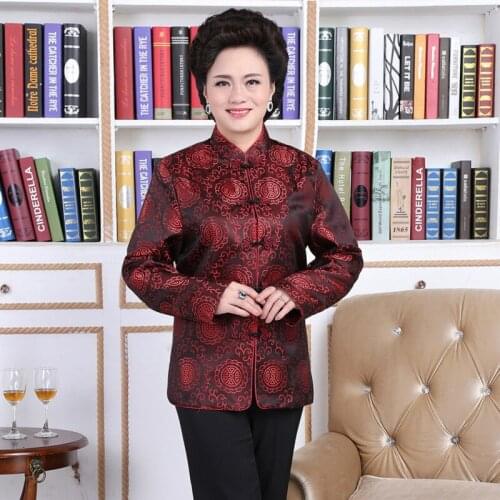 Longevity Wedding Chinese Traditional Clothing Jacket Lovers Dress Elderly Clothes Ancient China Cheongsam Tops Satin National