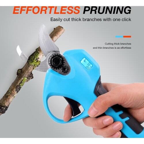 SWANSOFT vineyard orchard electric scissors electric pruning shear cordless two batteries 28mm cutting