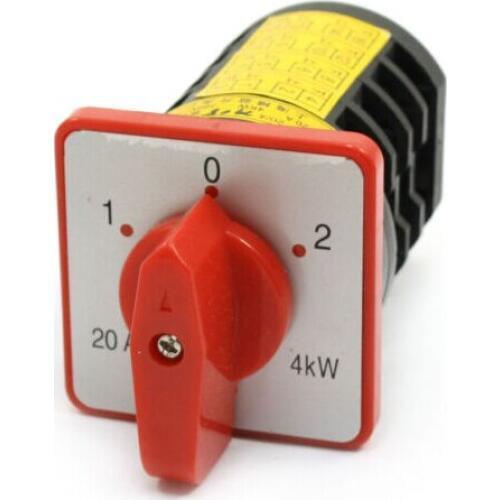 ON/OFF/ON 3 Position 8P4T Rotary Cam Combination Switch 4KW 20A 380VAC