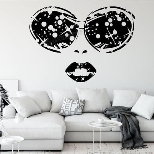 Beauty wall decor Beauty Salon Wall Decal Manicure Hair Nails Eye Lashes Women Girl face Wall Stickers for Room Wall Decor B135