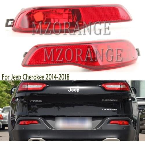 Red Rear Bumper Reflector Light For Jeep Cherokee 2014-2018 Fog Lamp Taillamp Taillight Left/Right Car Parts