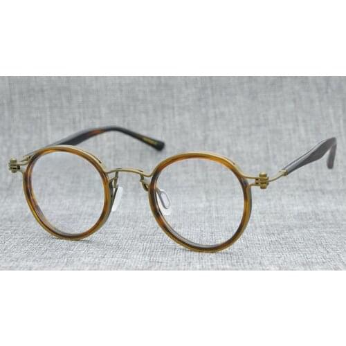 LKK UNISEX high quality frame short-sighted glasses frame fashion round frame Japan popular glasses
