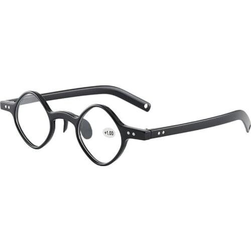 BAOBAOYANG Mens Retro Round Reading Glasses +100 to +400 Anti Blue Light Computer Eyeglasses Women Reading Eyewear Black Glasses