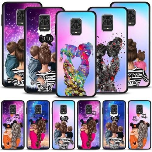 TPU Soft Case for Xiaomi Redmi Note 10 Pro 8T 9T 9S 7 8 9 Pro 7A 8A 9A 9C Matte Phone Cover Funda Capa Super Mom Baby Girl Boy
