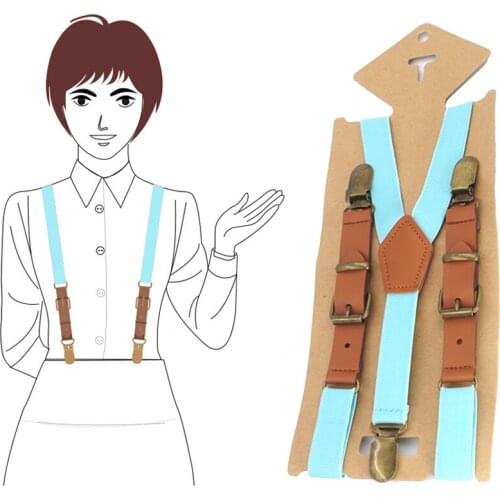 New Baby Suspenders Kids Braces Strong 3 Clips Boy PU Suspenders Trousers Suspensorio Elastic Strap size 2.0*75cm