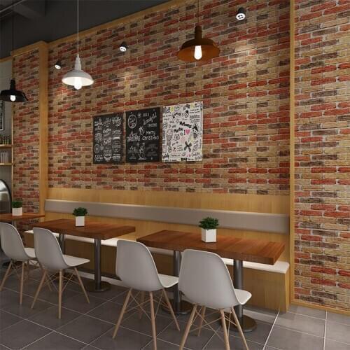 Wallpaper self-adhesive 3d stereo wall stickers retro foam brick pattern decorative stickers TV background wall waterproof and m