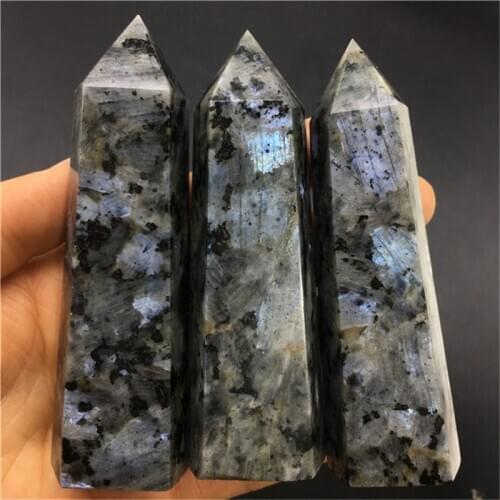 Wholesale Natural Rock Quartz Carving Polished Flash Stone Stone Healing Crystal Point