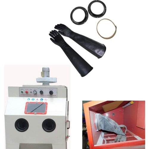 HOLDWIN Slip resistant wear resistant and waterproof Thick Grain Sandblasting gloves for Blasting cabinet sandblaster parts