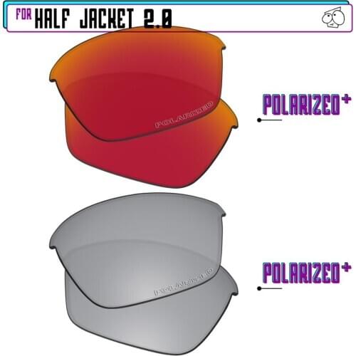 EZReplace Polarized Replacement Lenses for - Oakley Half Jacket 2.0 Sunglasses - Sir P Plus-RedP Plus