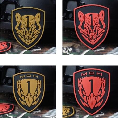 PVC patch Eagle Wolf Pack Medal of Honor MoH 3D morale military uniform waterproof military tactical patch system 1pc