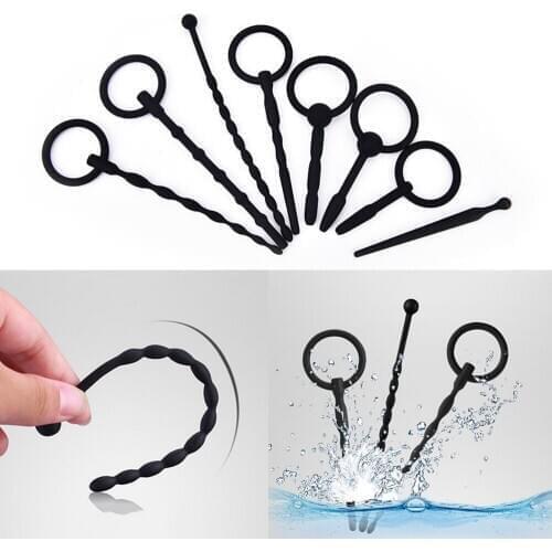 Urethral Stretcher Urethral Sound Dilator Silicone Urethra Catheter Male Penis Plug Tube Adult Sex Toy for Men