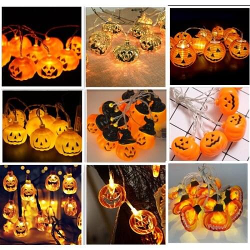 2021 Halloween Pumpkin Decoration Remote Control Led String Lights Garden Outdoor Indoor Halloween Party Props Deco