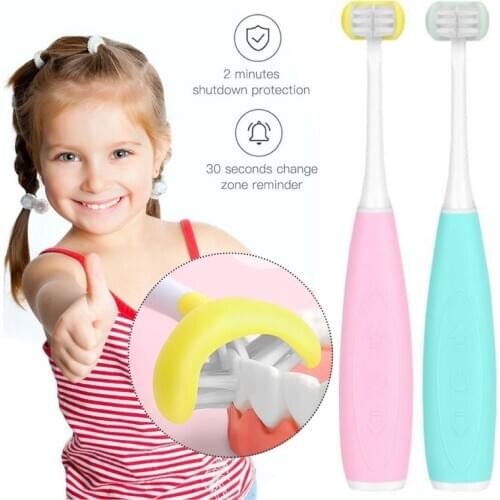 Ultra Electronic Soft Children Toothbrush Electric Oral Brush 5 Modes USB Rechargeable Tooth Brushes Deep Clean Teeth Tools