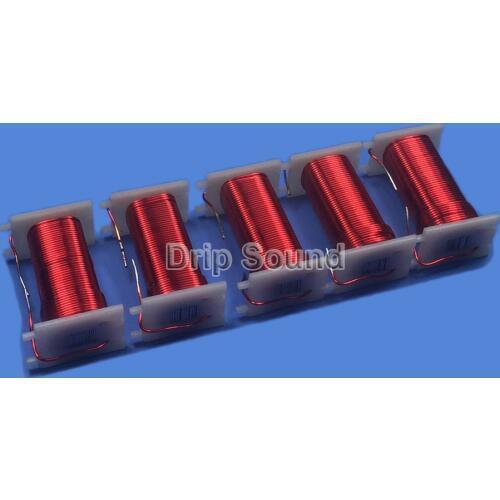 1pcs 0.8mm 0.1mH-1.7mH Audio Amplifier Speaker Crossover Inductor With Iron Core 4N Oxygen-Free Copper Wire Coil #Red