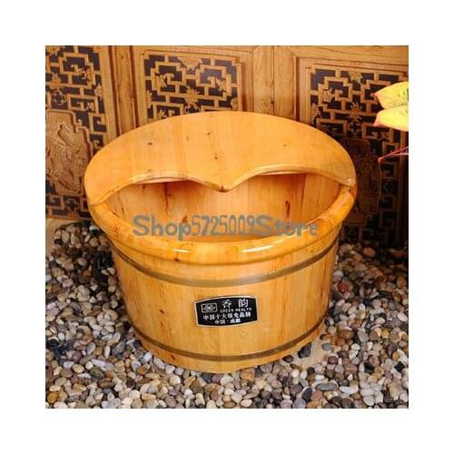 Cedar Foot Bath Bucket Household Massage Foot Bath Bucket Covered With Foot Basin Foot Therapy Bucket Foot Bath Bucket