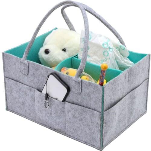 Large Capacity Portable Nursery Baby Diaper Caddy Storage Bag