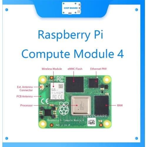 Raspberry Pi Compute Module 4, The Power Of Raspberry Pi 4 In A Compact Form Factor, No WIFI Module, Options For RAM / EMMC
