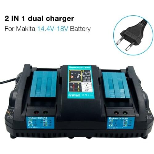Double Replacement Battery Charger for Makita Li-Ion 14.4V 18V BL1830 Bl1430 DC18RC DC18RA EU Plug 4A Charge Current