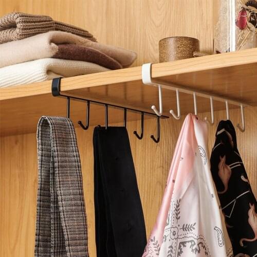 Iron Cupboard Cup Hanging Paper Holder Hook Kitchen Storage Hanger For Bathroom Sundries Hooks Rack Kitchen Accessories Storage