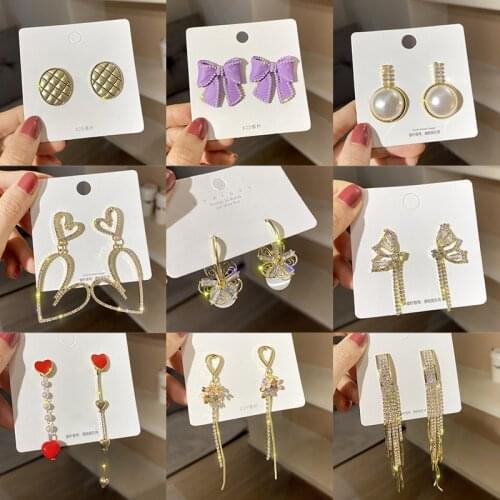 Retro earrings female Korean temperament earrings new trendy everyday earrings fashion long butterfly tassel earrings for women