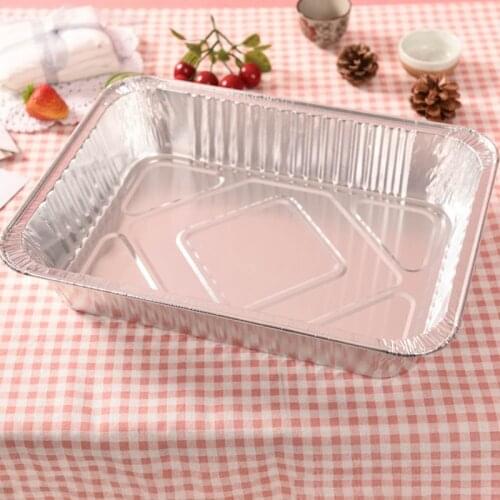 10PCS Tin Foil Baking Tray Disposable Barbecue Tools Food Tray Aluminum Foil Tin Liner Drain Pan Oven Tools BBQ Accessories
