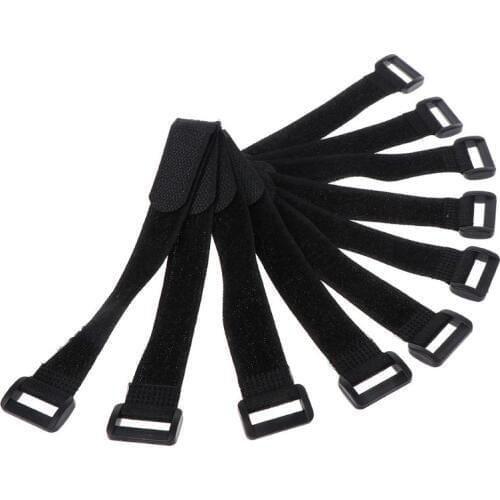 10 Pcs/Set Fishing Rod Strap Fixing Belt Magic Sticker Elastic Universal Pole Tie Fastening Band Portable Outdoor Fishing Tackle