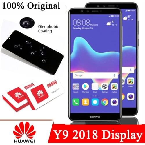 100% Original 5.93'' LCD with Frame for Huawei Y9 2018 FLA-L22 LX2 LX3 FLA-LX1 Display Touch Screen Digitizer Repair Parts