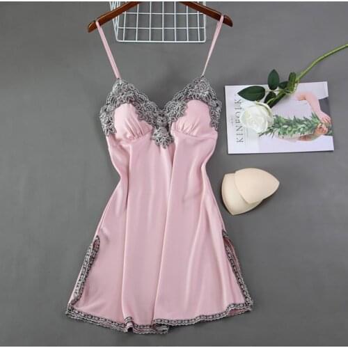 2021 New Fashion Nightdress Backless Slit Hem Women Sexy Sleepwear Women Dress for Summer Halter Home Service High Quality