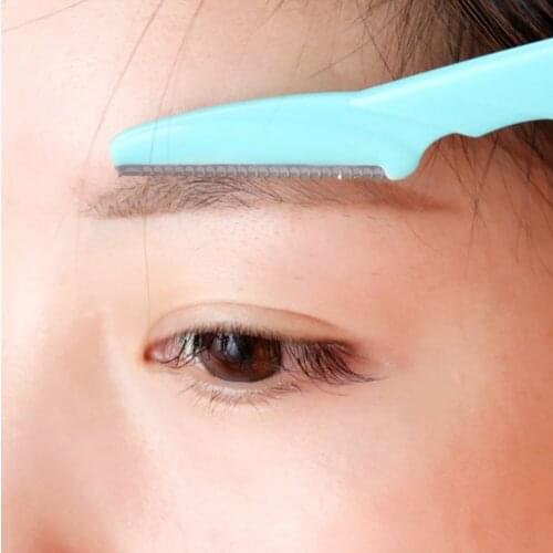 3Pcs Stainless Steel Eyebrow Shaping Knife Makeup Tool Women Facial Face Eyebrow Trimmers Eyebrow Shaping Tool Razor Blades