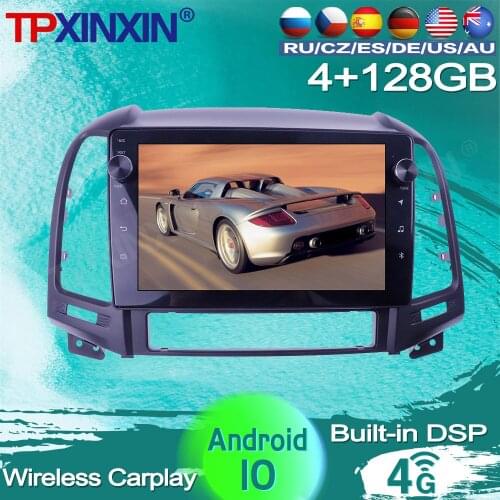 4+128G For Hyundai Santa FE IX45 2006 2007 2008 2009 2010 2011 2012 Android Car Radio Multimedia player GPS Navigation HD Screen