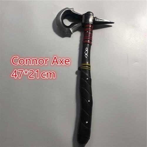 47cm Cosplay Assassins Connors Ken Way Desmond Lucy Axe Deluxe PU Axe Hatchet Toy Swords PU Ation Figure Toy Gift for Kids