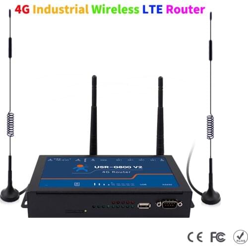 4G Industrial Wireless LTE Router VPN Cellular Wireless Router M2M Remote Access with 5 Ethernet Ports 802.11 b/g/n WLAN