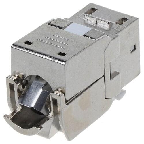 5 Pcs Cat6 Cat6A Keystone Jack RJ45 to LSA FTP Zinc Alloy Module Shielded Keystone Jack Adapter Network Connector