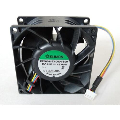 80mm High Speed PWM Cooling Fans Original for SUNON PF80381BX-0000-S99 DC12V 4A 48W 80*80*38MM 8CM 4 Lines Cooling fan